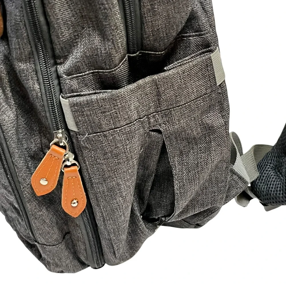 BabbleRoo Diaper Bag Backpack Large Capacity Travel Baby Bag‎ Gray 2984